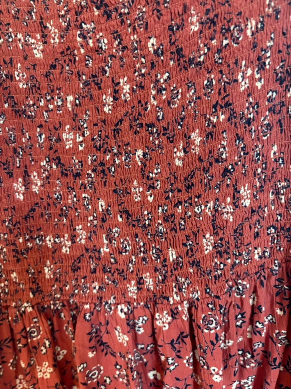 Angie Rust Floral Mixed-Print Maxi Dress - Picture 5 of 5